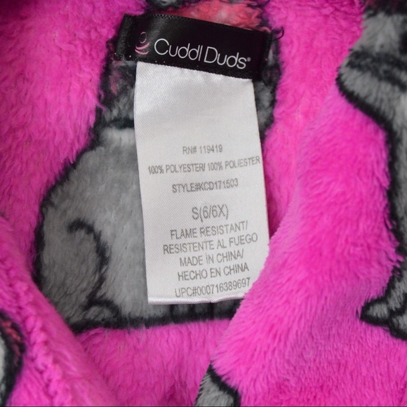 Cuddl Duds Pajamas Cuddl Duds Kids Plush Robe With Pockets Size 6x